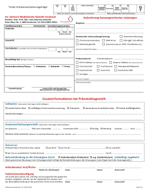 Anforderung humangenetischer Leistungen