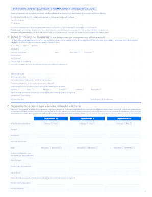Formulario de solicitud de afiliación
