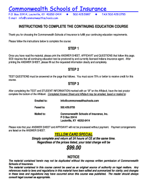 Indiana Insurance Continuing Education Course