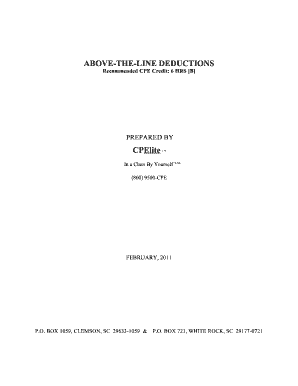 Above-the-Line Deductions CPE Course