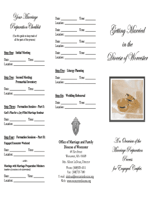 Catholic Marriage Preparation Checklist