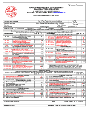 Food Establishment Inspection Report