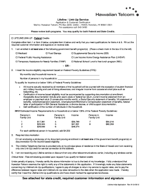 Lifeline Link-Up Service Application