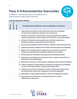 Lista de Cotejo de las Prácticas