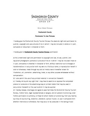 Minor Model Release Form