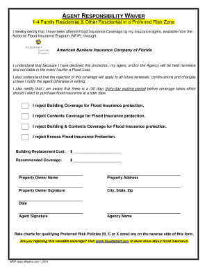Flood Insurance Waiver Form