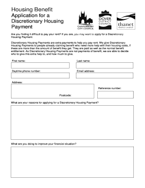 Discretionary Housing Payment Application