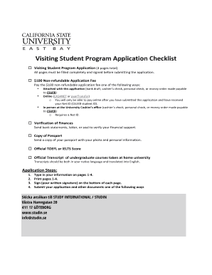 Visiting Student Program Application