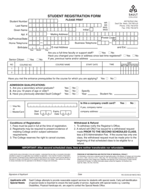 Sault College Application Form