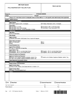PICU Respiratory Failure Plan
