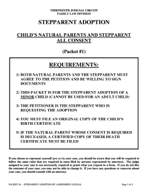 Stepparent Adoption Agreement