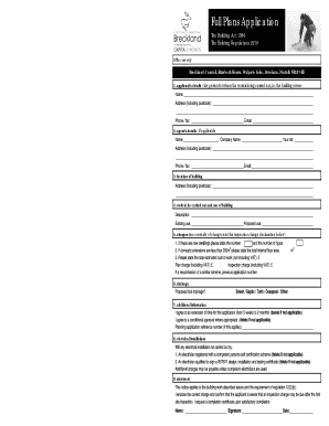 Full Plans Application