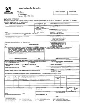 AultCare Employee Benefits Application Form