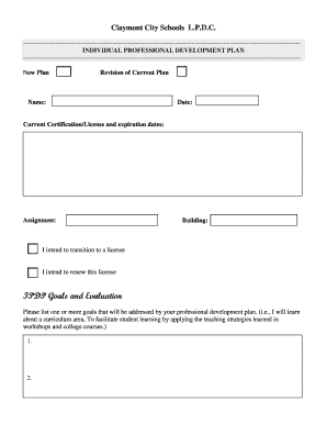Individual Professional Development Plan