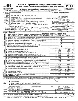 Form 990 Return of Organization Exempt From Income Tax
