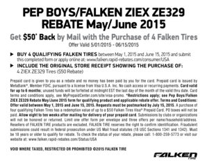 Falken Tires Rebate Form