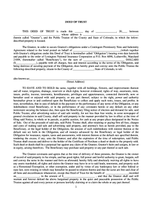 Colorado Deed of Trust
