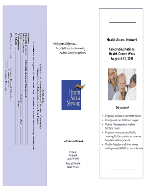 NACHC Grassroots Advocate Sign-Up Form