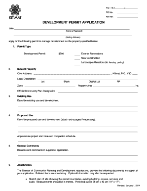 Development Permit Application