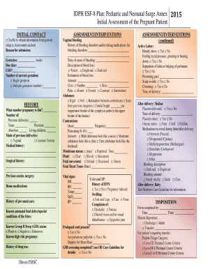 IDPH Pediatric and Neonatal Surge Annex Form