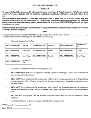 RioCan REIT Proxy Form