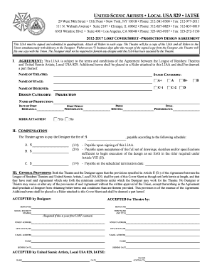 LORT Projection Design Agreement
