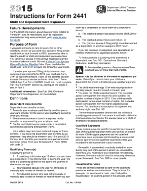 Instructions for Form 2441
