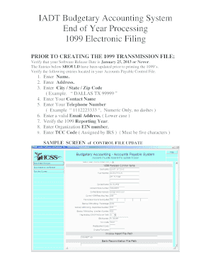 IRS 1099 Electronic Filing Instructions