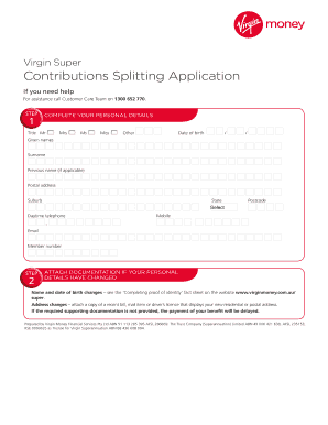 Virgin Super Contributions Splitting Application