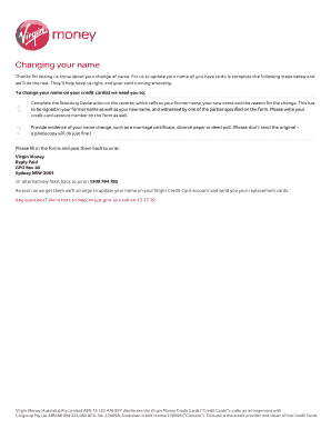 Statutory Declaration for Name Change
