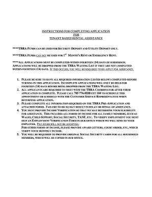 Tenant Based Rental Assistance Application