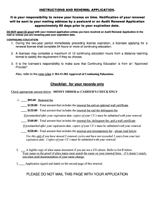 Arizona Massage Therapist License Renewal Application