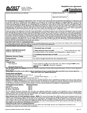 Simplified Loan Agreement