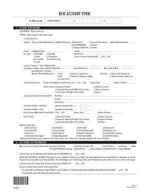 New Account Form