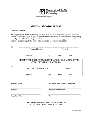 Medical Record Release Form