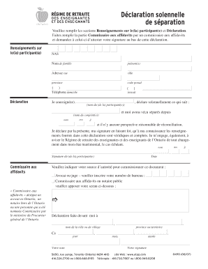 Déclaration solennelle de séparation