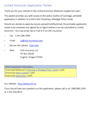 United American Medicare Supplement Application