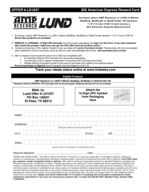 AMP Research or LUND in Motion Product Rebate Form
