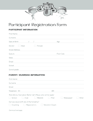 Participant Registration Form