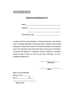 Waiver of Confidentiality for Lawyers