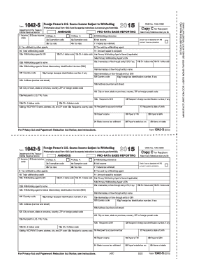 Form 1042-S Foreign Income Withholding