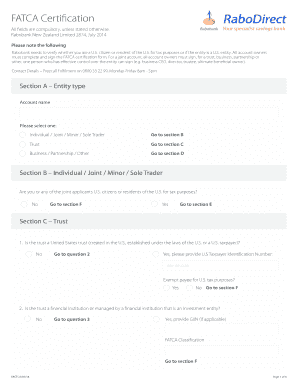 FATCA Certification Form