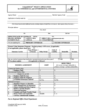 CrimeShield Policy Application