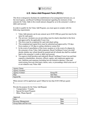 U.S. Value Add Request Form