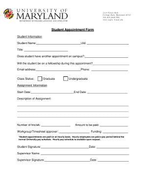 Student Appointment Form