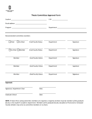 Thesis Committee Approval Form