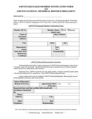 AMVETS Membership Forms
