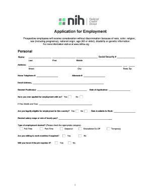 Application for Employment