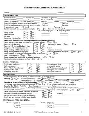 Everest Supplemental Application