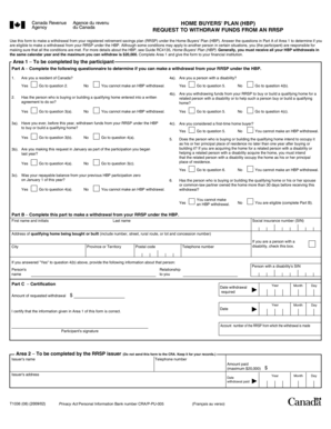 Home Buyers' Plan Withdrawal Form